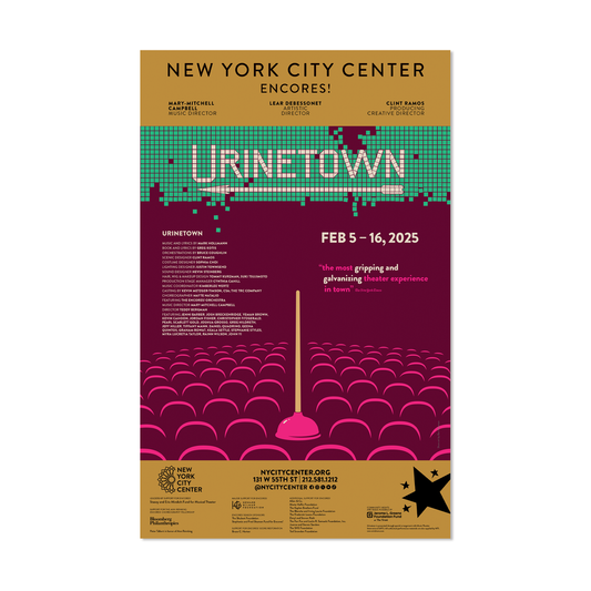 CITY CENTER Urinetown Windowcard